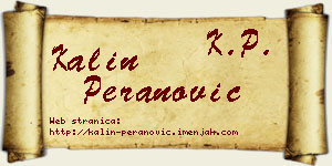 Kalin Peranović vizit kartica